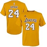 Kobe Bryant Los Angeles Lakers # 24 NBA Youth Gametime Player Tシャツゴールド S