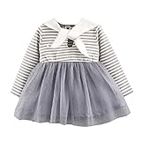 (プタス)Putars ベビー服 子供服 女の子 ワンピース チュールドレス うさぎ柄 ストライプ柄 二色 可愛い 秋冬 旅行 記念日 プレゼント 3-36ヶ月