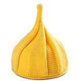 (Sandalup)ニット帽 キッズ帽子 ボウシ キャップ かわいい 赤ちゃん 子ども とんがり（イエロー）