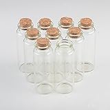 無料配送Jarvials 出品する 50個40cc ワイン軟木栓ガラス瓶 透明中性ガラス。 異なるサイズ内装DIYギフトに適しています，インテリア，同時にお気に入りのものを保存することもできます (50, 40ml)