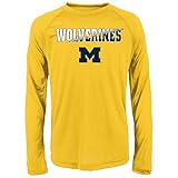 NCAA Michiganパフォーマンス長袖Tee L イエロー