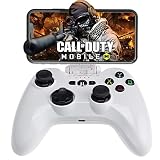 Apple MFi Bluetooth Controller, Megadream Wireless IOS Gaming Gamepad Joystick with Clamp Holder for iPhone X, 8 Plus, 8, 7 Plus, 7 6S 6 5S 5 4S, iPad Air, iPad Mini, iPad Pro, Apple TV, iPod - White