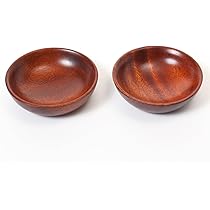 Amazon | [徳成] 薬味皿・豆皿 (木製漆塗り/直径8cm) 2個セット