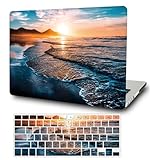 ノートパソコンハードケース MacBook Pro 13インチケース 2020 2019 2018 2017 2016年リリース A2338 M1 A2289 A2251 A2159 A1989 A1708 A1706に対応 プラスチックハードシェルカバー&キーボードスキン ビーチ