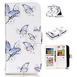 Zeebox Galaxy J5 2015 手帳型 ケース スタンド機能 カード収納ホルダー 衝撃吸収 Samsung Galaxy J5 2015 対応 高品質 保護カバー 生涯補償付き (ブルー 