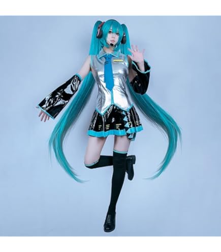 (S) 初音ミク コスプレ 初期衣装 VOCALOID Amazon.co.jp: [milky time] ウィッグ付き 初音ミク コスプレ
