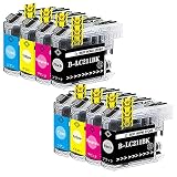 ブラザーLC211-4PK (2BK/2C/2M/2Y) 8本セット LC211互換インク ブラザー用 B-LC211インク 大容量/最新ICチップ付き/残量表示可能/個包装/機種対応：DCP-J968N / DCP-J963N / DCP-J962N / DCP-J767N / DCP-J762N / DCP-J567N / DCP-J562N / MFC-J887N