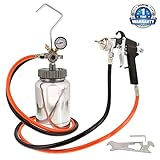 TCP Global 2 Quart Paint Pressure Pot with Spray Gun and 5 foot Air and Fluid Hose Assembly [並行輸入品]