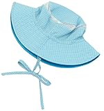 アンナニコラ ギンガムチェック ハット 48cm ブルー SS-09 中国製