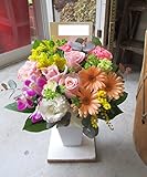 ＴＶチャンピオン出場【今旬フラワーアレンジメント 4,600円 ヨーロピアン 春色】誕生日 花　誕生日 プレゼント 女性 フラワーアレンジメント 開業開店祝い 花 劇場 楽屋花 ギフト お見舞い お供