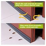 draft-blocking underドアシリコンウェザーストリップギャップSealer with自己粘着Backing、2 " x 39 " ブラック