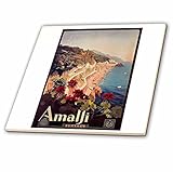 3droseヴィンテージアマルフィItaliaイタリア旅行ポスター – セラミックタイル、8インチ( CT _ 126001 _ 3 )
