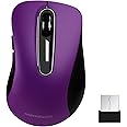 Memzuoix 2.4G Wireless Mouse, Portable Mobile Cordless Mouse with USB Receiver, 1200 DPI Ergonomic Computer Wireless Mouse fo