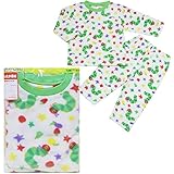 はらぺこあおむし フリース 総柄プリント 長袖パジャマ THE WORLD OF ERIC CARLE j-fh2851グリーン80cm