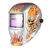 KKmoon 自動遮光 溶接面 溶接ヘルメット 溶接マスク 太陽光発電 TIG MIGマスク