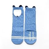 Sincerestore 可愛い動物柄 通学 通園 靴下 キッズ ハイソックス 女の子 ソックス カラーフル セット ガールズ キッズ (ブルー, S)