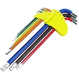 KENOH カラー ボールポイント六角棒レンチセット 9本組 EXロング CHXB-9L