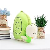 Yaheetech　柔らかい　プラッシュ表面　カタツムリ　デザイン　マルチ　CD　DVD　ケース　ファスナー付き　24枚　収納　緑