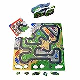 Fun Floor Racing Car Foam Puzzle Playmat With Pop Out 3D Racing Car - Suitable from 10 Months by KAT