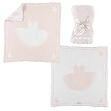 ベアフット ドリームス(Barefoot Dreams) レシービング ベビーブランケット/ひざ掛け毛布/おくるみ ピンク/ドレス柄 [並行輸入品]