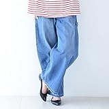 Pearls【マタニティ】ペインターデニムパンツ マタニティデニム マタニティパンツ ダメージ加工 USED加工 ゆったり 大き目 ウエスト調節機能 産前産後対応 妊婦服 長く使える お出かけにぴった