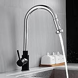 bennyue_jp キッチン用混合栓 シングル レバー シャワー キッチン用水栓 水道蛇口 引き出せる エコシングル水栓 360°回転　台所 洗面 キッチン　高品質　耐用