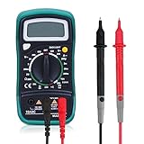 powerjc デジタルマルチメーター テスター 手動レンジ テストリード付き 小型