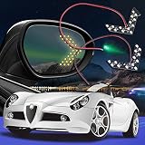 Wunes(TM) 2個のLED車が信号ライトリアビューミラーインジケータランプ白矢印パネルサイド球根カースタイリングアクセサリーの安全性を回し