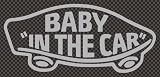 ステッカータウン VANS風 BABY IN THE CAR ベビーインカー A グレー