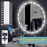 化粧台ミラーライトキットKINGSO DIY Hollywood Makeupドレッシングミラーライトストリップ装飾ライトwith調光機能付き10 ft led60個とリモートforベッドルームウィン