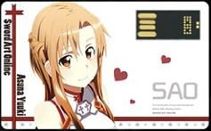 高品質お財布や名刺入れにすっきり収まるスマートなデザインのカード型8ＧＢUSB  ソードアート・オンライン仕様　面白い小物