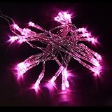 5 x新しいled30個バッテリーアウトドア文字列Fairly Lightパーティーホーム装飾クリスマスピンク