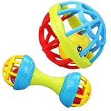 egoelifeソフトプラスチックローリングBell GraspingボールRattles Toy For Baby