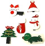 しあわせ倉庫 かわいい クリスマス ヘアクリップ 6点セット 髪飾り 子供 ベビー ヘアアクセサリー 髪留め 前髪 (6点セット)