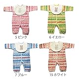 【SiShuNon/シシュノン】ニットキルトクマウサ プリントスタイ付フィットオールニット キルト スタイ クマ ウサギ 60 15 ホワイト
