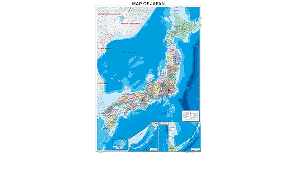 英語 日本地図 Japan地勢図 Map Of インテリア ポスター 小判 英語の日本地図 英語表記の日本地図 Off ポスター