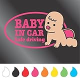 赤ちゃん ステッカー BABY IN CAR （Bタイプ）　チェリーレッド