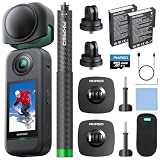 AKASO 360 ウィンターセット128GB SDカード付き 360度カメラ アクションカメラ-5.7K360度動画 72MP360度写真 新型1/2インチ48MPセンサー 360度水平維持 360° スーパースムース 安定化機能 AI編集 見えない自撮り棒効果 2.29" タッチスクリーン 長時間バッテリー