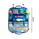 Sedeta カーバックシートオーガナイザーキックマット - オートシートバックプロテクターキッズおもちゃ収納