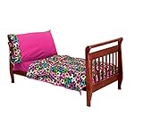 Baby Doll Bedding Cozy Plush Soccer Sports Primary Toddler Bedding Set, Hot Pink by BabyDoll Bedding