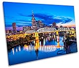 ナッシュビルテネシー州都市景観Singleキャンバス壁アート画像印刷 60cm wide x 40cm high