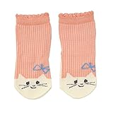 （プチジャム）Petitjam ねこさんベビーソックス出産祝い 7-9 サーモンピンク