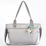 ベビーアスペン Baby Aspen 360度ポケット付きグレーシェブロン柄多機能マザーズバッグ [並行輸入品]