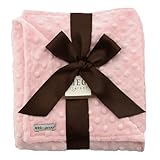 MEG Original Minky Dot Baby Girl Blanket Pink/Pink by MEG Original