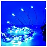 イジー・クリエーション　LED　イルミネーションライト　フェアリー　ストリング　５m (50 LED)　屋内外用　自動点灯機能、８つの点灯パターン (青)　看板、ディスプレイ、インテリア、イベント用電