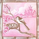 Oopsy Daisy Shanghai Sparrow Cherry Blossoms Stretched Canvas Wall Art by Colleen Phelon Hall, 14 by