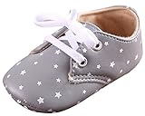 C-Princess ベビー靴 歩行練習シューズ ファーストシューズ キッズスニーカー 女の子 ベビー 幼児 軽量 滑り止め かわいい 星柄 出産祝い グレー 12cm
