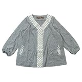 【H28年春物】 nico hrat(ニコフラート) 製品洗い加工済み 綿レーヨン天竺水玉使い長袖カーディガン 100cm/MG NO.B-260601