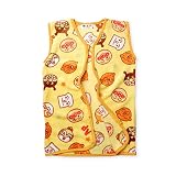 (イエロー/ワンサイズ)ベビー服 男の子 女の子 スリーパー ベスト パジャマ アンパンマン フランネル キャラ総柄 前開きファスナー 男児 女児 ベビー キッズ