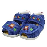 ミキハウス ホットビスケッツ（MIKIHOUSE HOT BISCUITS) ビーンズ＆キャビット ダブルラッセルベビーサンダル 14.5cm ブルー（15）